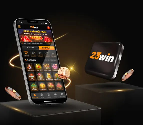 Máy slot game với biểu tượng 23win Code và hiệu ứng trúng Jackpot